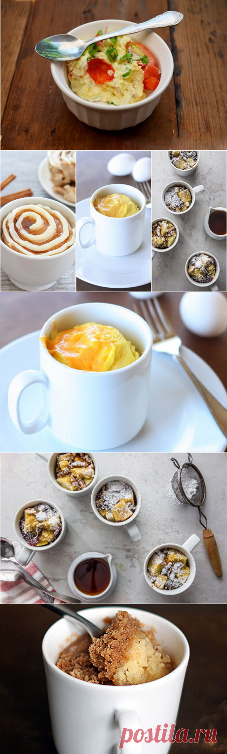 6 вкусных завтраков в чашке на скорую руку за 10 минут