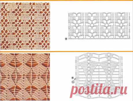 Интересные узоры крючком в копилочку! Забирайте) | Вяжем, лепим, творим, малюем) | Яндекс Дзен