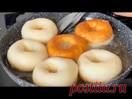 НИКОГДА не впитывает масло🔝ИДЕАЛЬНЫЙ рецепт вкусного пончик с восходящими дрожжами 😋💯 - YouTube