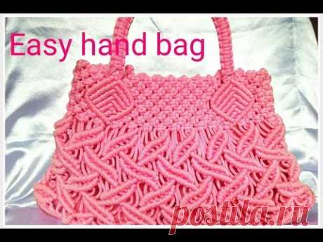 EASY Macrame hand bag tutorial in hindi part _1