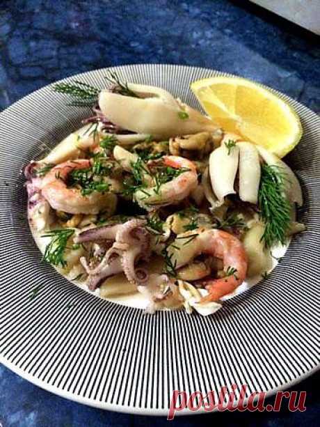 ЗАКУСКА ИЗ МОРЕПРОДУКТОВ (Insalata frutti di mare) | 4vkusa.ru