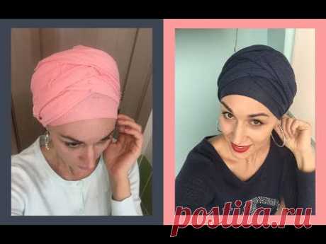 Намотка для длинного палантина - как сделать многослойный тюрбан. Head wrap turban tutorial