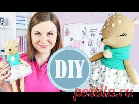 DIY Интерьерная кукла Олененок из ткани своими руками!