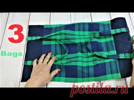 3 Easy and Beautiful Jeans Hand Bag  | Old Cloth Reuse Ideas