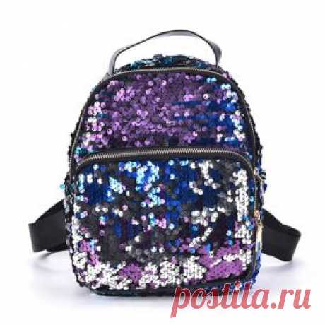 Маленький рюкзачок, для девочек, из пайеток меняющих цвет - Shopperali