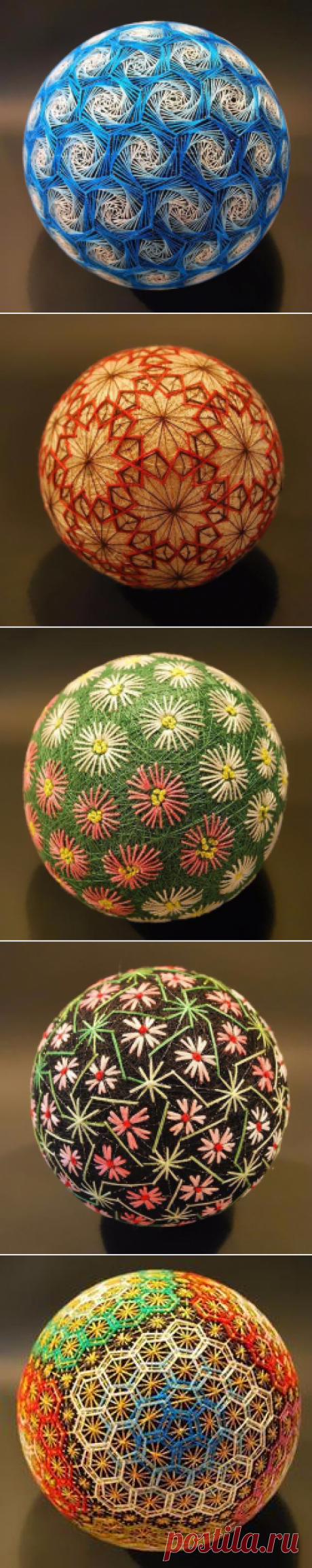 Удивительная коллекция традиционных японских шаров “темари”, кропотливо вышитых 92-летней бабушкой, Наной Акуа