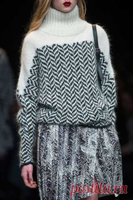 Женский свитер с жаккардовым узором схемы. Модные модели свитеров с жаккардовым узором