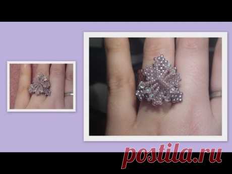 Beaded Flower ring Beading Tutorial by HoneyBeads1 (Photo tutorial)