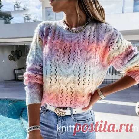 | Knitting Planet Как связать молодежный женский свитер спицами