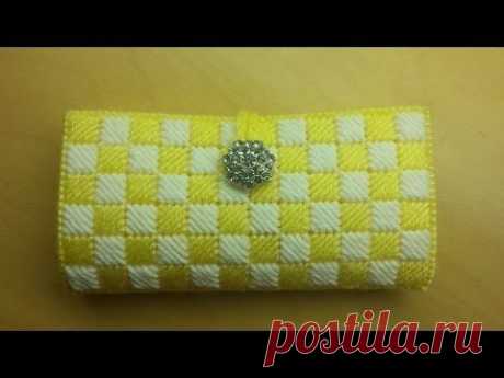 #Crochet #Clutch Wallet with plastic canvas #TUTORIAL #44 - YouTube