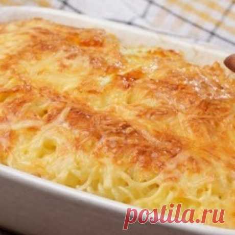 Макароны с яйцом и сыром