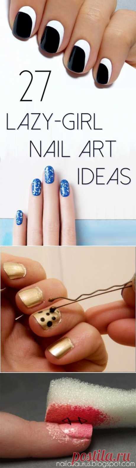 27 Lazy Girl Nail Art Ideas That Are Actually Easy | Shining world