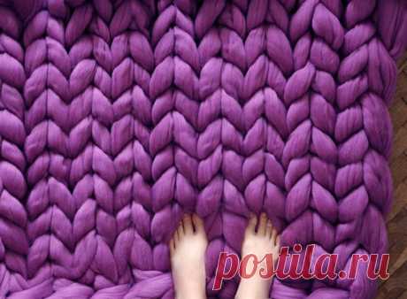 Теплые и уютные вязаные одеяла — Рукоделие