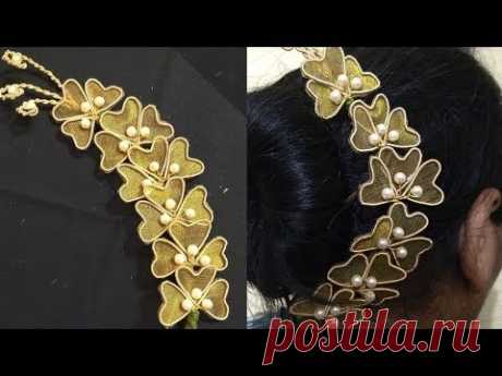 Hair brooch making at home | Hair brooch design | Hair brooch for wedding