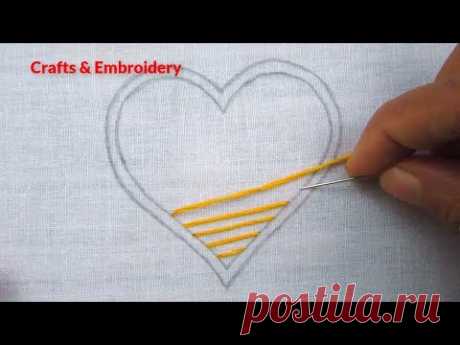 Hand Embroidery, Easy hand embroidery, Love embroidery