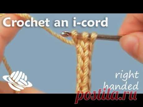 Crochet an i-cord (right-handed version)