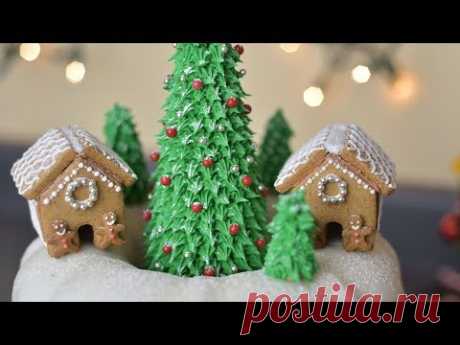 How to Make CHRISTMAS VILLAGE BUNDT CAKE by HANIELA'S