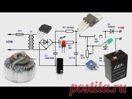 ДЕЛАЕМ ПРОСТОЕ ЗАРЯДНОЕ УСТРОЙСТВО ДЛЯ АКБ с авто выключением при полном заряде