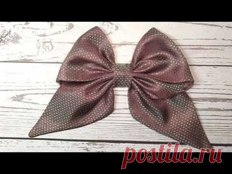 Бант из ткани за 5 минут: как сшить просто и быстро / Fabric hair bow pattern