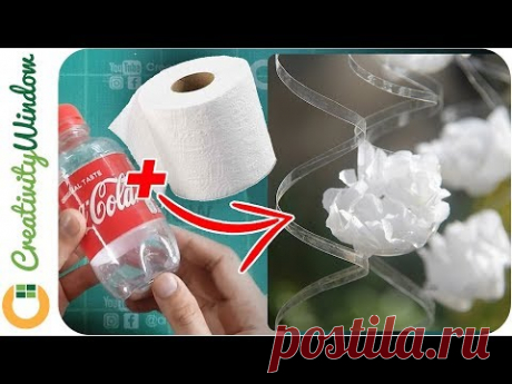 Coke Bottle and Toilet Paper Flower