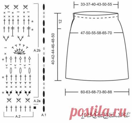 Юбка «Розалина» крючком