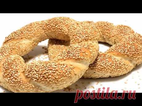 Турецкие бублики с кунжутом-Симиты/Turkish bagels with sesame seeds-Simiti