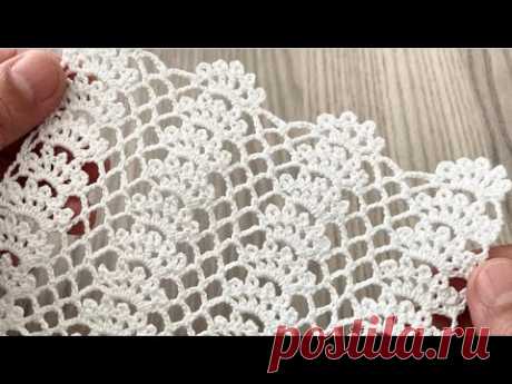 BEAUTIFUL and EASY  Shawl, Runner, Blouse Pattern Tutorial