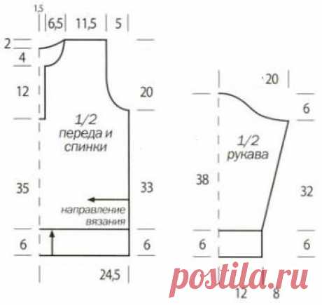 Вязание спицами детям. Цветной полосатый пуловер-поло, поперечной вязки, из хлопка, для мальчика 10-11 лет