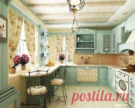 Подборка "Маленькая кухня в стиле прованс — французский шик на 40 фото"