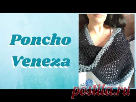 Poncho em crochê tipo xale torcido Veneza Adulto e Infantil - YouTube