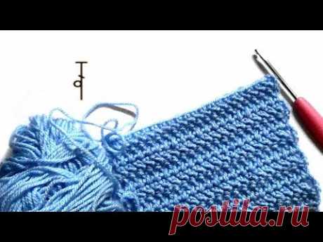 «Ёлочные» столбики  - Herringbone Double Crochet (HBdc)