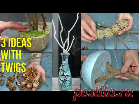 Here's how ordinary twigs can be turted into something cool! What to make from twigs, twigs decor