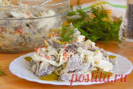 Салат с куриными желудочками - рецепт с фото