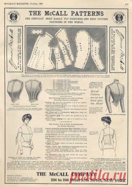 De-Coding Vintage Patterns: Part 1- McCall Patterns & The Advent of the Printed Pattern – Wearing History® Blog