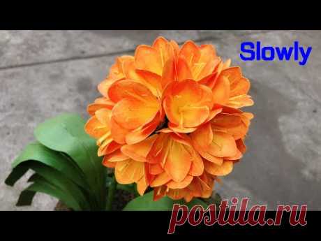 ABC TV | How To Make Clivia Paper Flower | Flower Die Cuts (Slowly) - Craft Tutorial