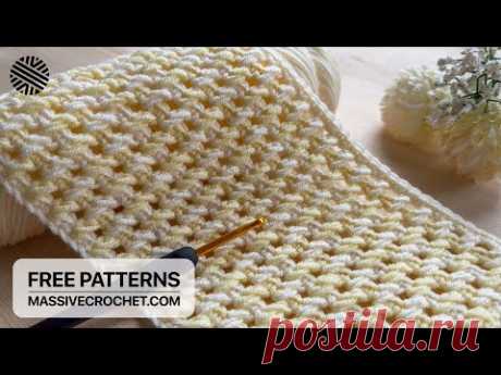 SO EASY Crochet Pattern for Beginners! 😲 ENCHANTING Crochet Stitch for Blanket, Scarf & Sweater