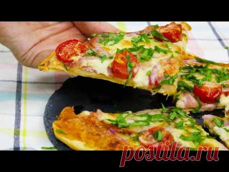 Невозможно вкусно!!!🍕 Идеальная ПИЦЦА БЕЗ ДРОЖЖЕЙ 🍕 БЫСТРЫЙ РЕЦЕПТ пиццы! Лучшее ТЕСТО для ПИЦЦЫ