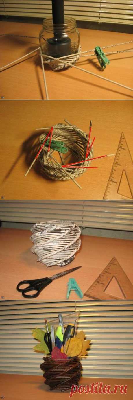 Техника плетения из газет по спирали
