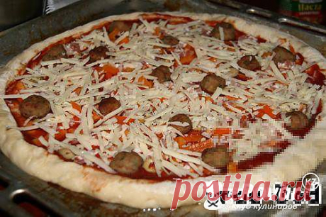 Пицца с мясными шариками — Рецепт приготовления с фото — Рецепты выпечки, Пицца