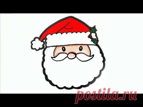 Draw Santa - Easy Drawing - Dibujar Santa - Dibujo Fácil - Нарисовать Санту - Легкий Рисунок