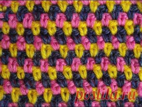 Узор вязания крючком 11 Жаккард - crochet pattern - YouTube