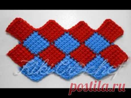 Crochet Entrelac Stitch