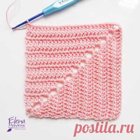 Вязание квадрата крючком - Способ 1 | Crochet-Story.ru