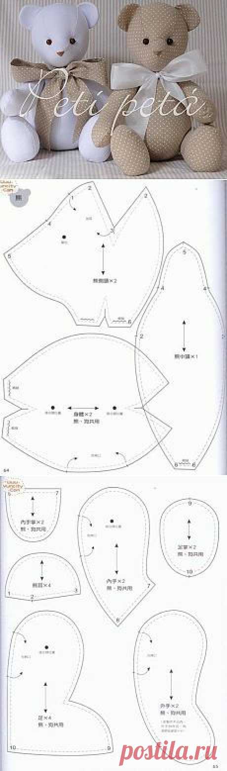 Выкройки игрушек - Страница 14 - Форум Мишки | куклы | Медведи, Шаблон Для Мишки и Плюшевые Медведи