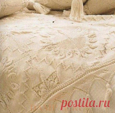 Вязаное покрывало с подушками | DAMские PALьчики. ru