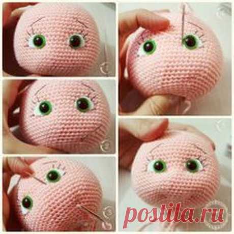 Cómo expresión facial a Amigurumi༺✿ƬⱤღ