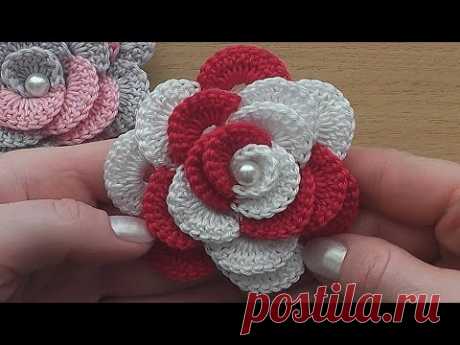 Crochet Flower Rose VERY EASY Tutorial