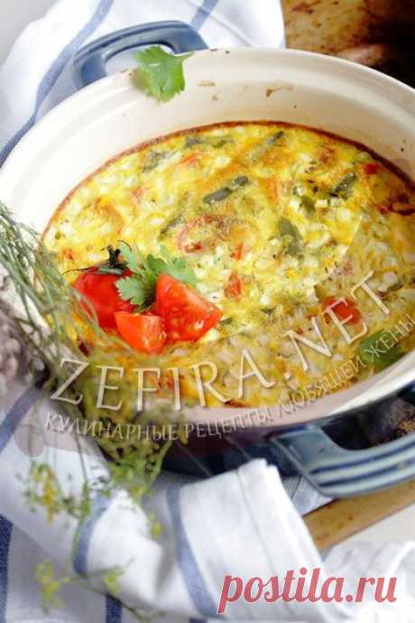 Омлет в духовке с помидорами, фасолью и кабачками - домашние рецепты с фото