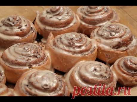 Рецепт - Булочки Синнабон с корицей и сливочным кремом CINNABON [Simple Food - видео рецепты]