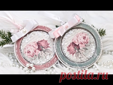 Bombka decoupage shabby chic   - DIY  tutorial